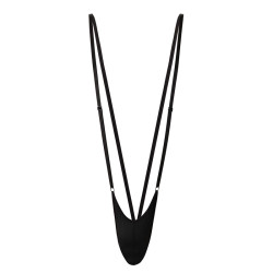 MenSexyWear String avec lanières ajustables STRANY Noir